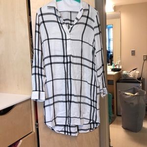 Plaid shirt dress